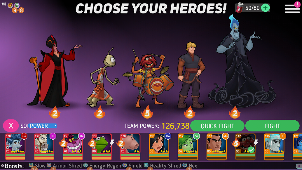 What is the best blue invation team - Invasion - Disney Heroes: Battle Mode