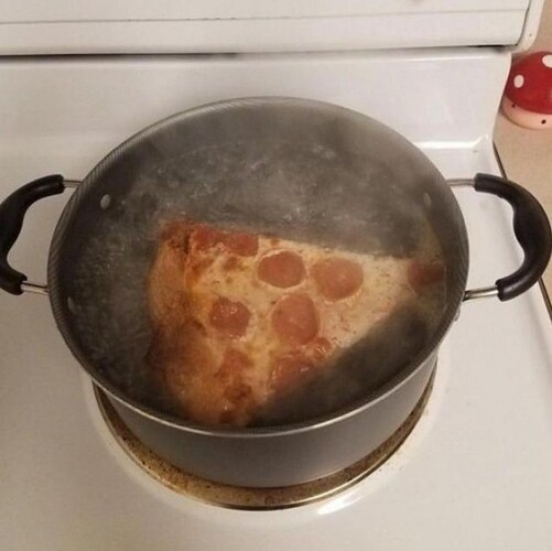 boiled pizza