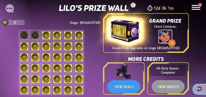 Prize wall Lilo