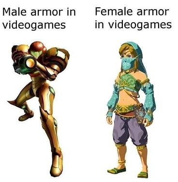 male vs female armor