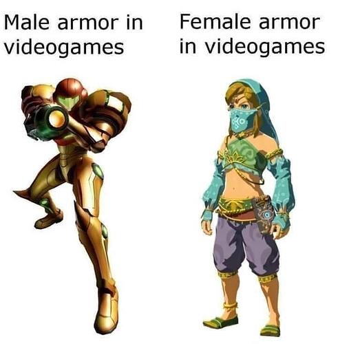 male vs female armor