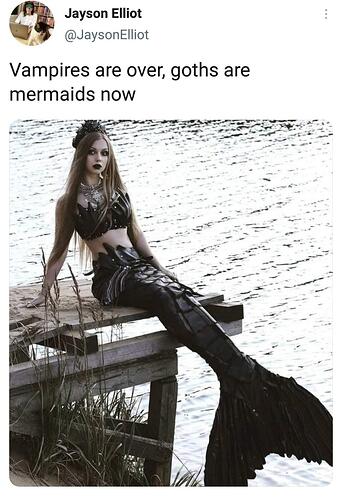 goth mermaid