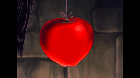 anime snow white poison apple gif