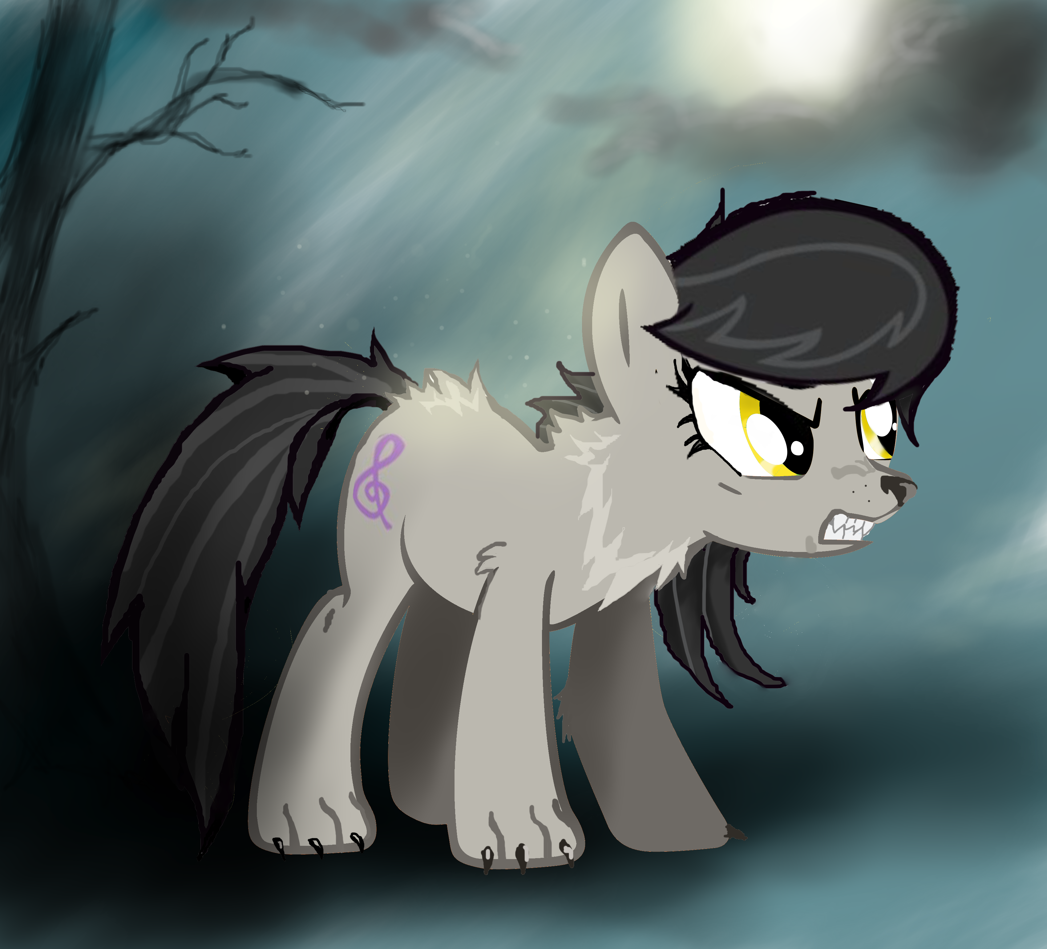 Octavia Pony Werewolf. МЛП оборотень-волк.