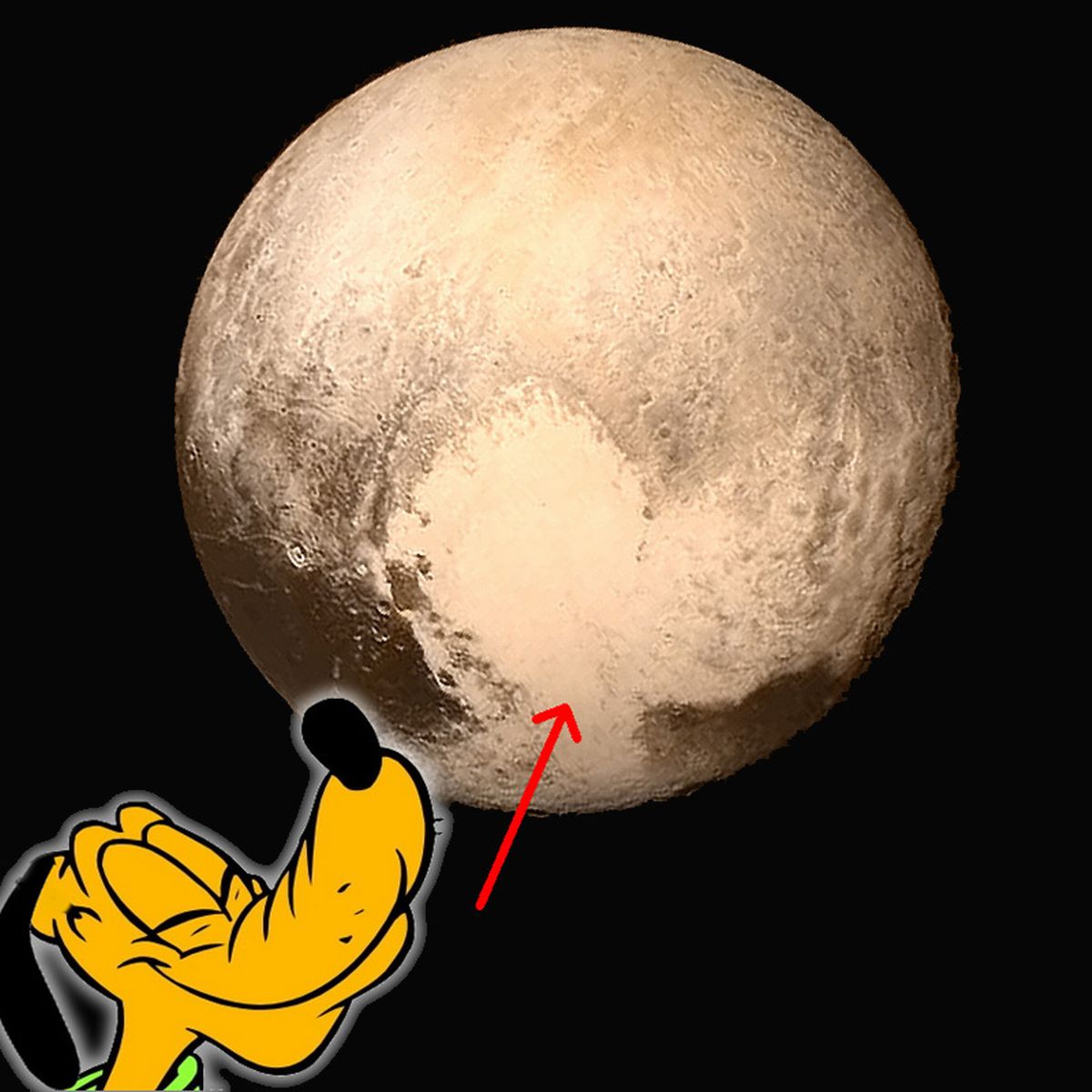 Плутон с лицом