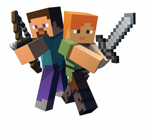 steve and alex in minecraft